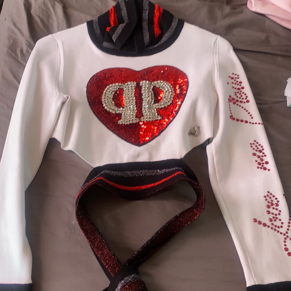 Crop sweater tie waist